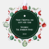 ハッピーホリデー　フェスティブファミリーフォト オーナメントカード (裏面)