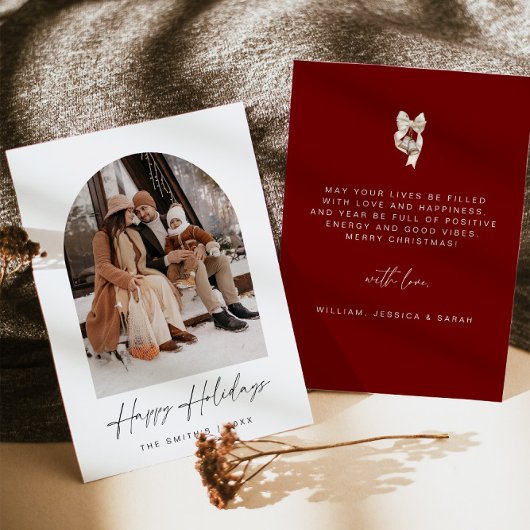 ハッピーホリデー フォトカード | クリスマスカード 招待状