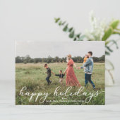 ハッピーホリデー フォトカード スクリプト付き 招待状 (スタンド正面)