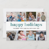 ハッピーホリデー フォトコラージュのクリスマス新年|フォトコラージュ 招待状 (正面)