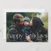 ハッピーホリデー フルブリード フォト ホリデー カード (正面)