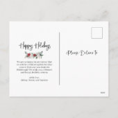 ハッピーホリデー | フローラ変更の写真 シーズンポストカード (裏面)