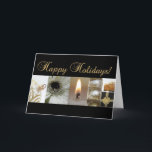 ハッピーホリデー！ブラック金ゴールドクリスマスコラージュc シーズンカード<br><div class="desc">Studioportosabbia,  studio porto sabbia,  collage Christmas card,  違うfor (family)リレーション，アメリカ州と言語，ブラック，金ゴールド，ホワイト，オーナメント，キャンドル，季節，クリスマス，季節の挨拶， x-mas，休日，グリーティングカード，写真，オランダ，ドイツ語，写真，, ,  イタリアン,  kerstkaart,  natale,  navidad,  carta,  weiachen,  noel，写真</div>