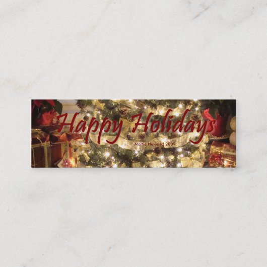 ハッピーホリデー – プロファイルカード スキニー名刺 (正面)