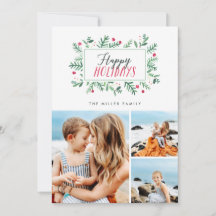 ハッピーホリデー ペイントボタニカル 3枚の写真