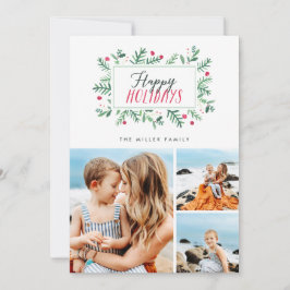 ハッピーホリデー ペイントボタニカル 3枚の写真 シーズンカード