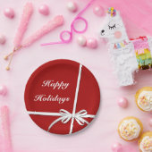 ハッピーホリデー ペーパープレート (パーティー)