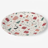 ハッピーホリデー ペーパープレート (アングル)