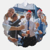 ハッピーホリデー |ホックラシックトチョコレートクリスマス オーナメントカード (裏面)