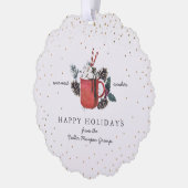 ハッピーホリデー |ホックラシックトチョコレートクリスマス オーナメントカード (左)