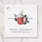 ハッピーホリデー |ホックラシックトチョコレートクリスマス フェイバータグ (正面)