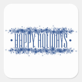 「ハッピーホリデー」ホリデーステッカー スクエアシール