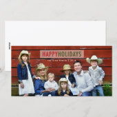 ハッピーホリデー | ホリモダンデーフォトカード シーズンカード (正面/裏面)