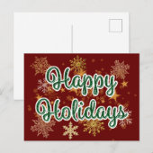 ハッピーホリデー ポストカード (正面/裏面)