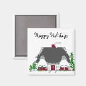 ハッピーホリデー マグネット (正面/裏面)