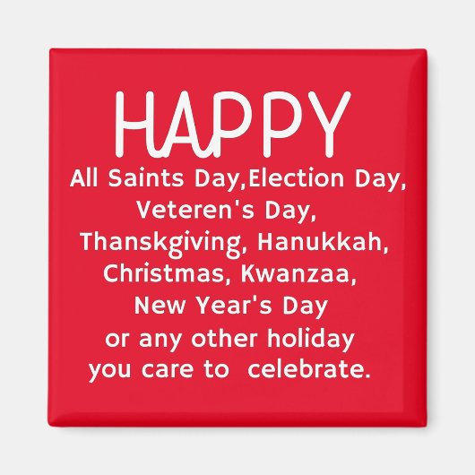 ハッピーホリデー マグネット (正面)