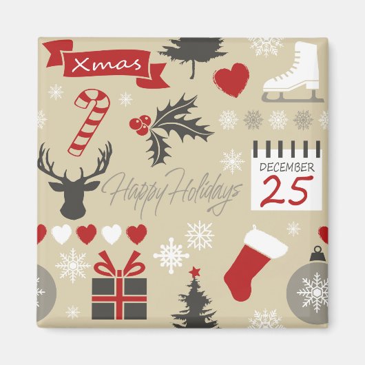 ハッピーホリデー マグネット (正面)