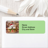 ハッピーホリデー:マルチーズ子犬 ラベル (インサイチュ)