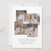 ハッピーホリデー ミニマリスト モダン スクリプト フォト シーズンカード (裏面)