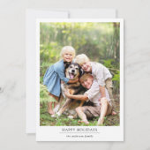 ハッピーホリデー |ミニマルモダンリスト写真 シーズンカード (正面)