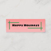 ハッピーホリデー/メリークリスマス スキニー名刺 (正面)
