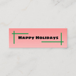 ハッピーホリデー/メリークリスマス スキニー名刺