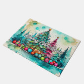 ハッピーホリデー |メリークリスマス ドアマット (アングル)