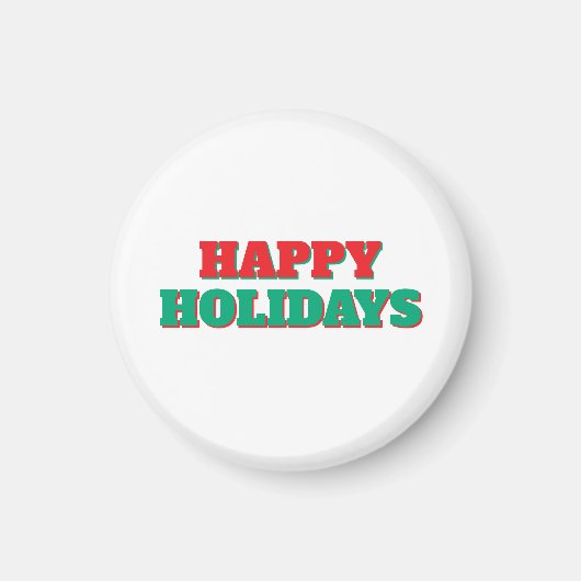 ハッピーホリデー メリークリスマス 休暇シーズン到来 マグネット (正面)