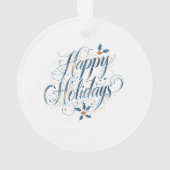 ハッピーホリデー メリークリスマス 家族 新年 オーナメント (裏面)