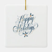 ハッピーホリデー メリークリスマス 家族 新年 セラミックオーナメント (裏面)