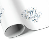 ハッピーホリデー メリークリスマス 家族 新年 ラッピングペーパー (ロールコーナー)