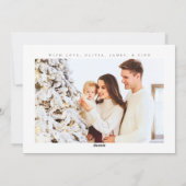 ハッピーホリデー モダン ミニマル フォト シーズンカード (裏面)