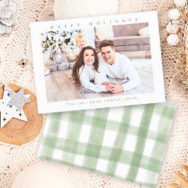 ハッピーホリデー モダン ミニマル フォト シーズンカード
