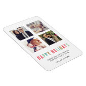 ハッピーホリデー |モダン & Bright 4フォトマグネット マグネット (右側)