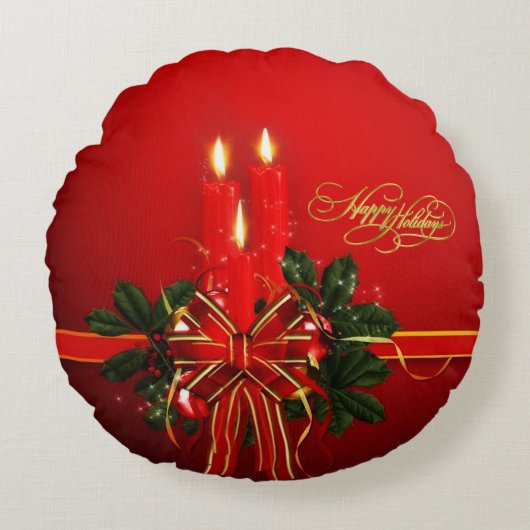 ハッピーホリデー ラウンドクッション (正面)