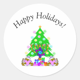 ハッピーホリデー ラウンドシール