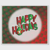 ハッピーホリデー – ラッピングペーパー (フラット)