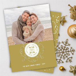 ハッピーホリデー ラブ ピース ジョイ オルネイト シール フォト シーズンカード