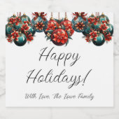 ハッピーホリデー リキュールボトルラベル (シングルラベル)