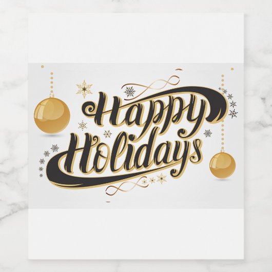 ハッピーホリデー ワインラベル