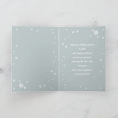 ハッピーホリデー。ヴィンテージスケートで滑るキッズクリスマス シーズンカード (内部)