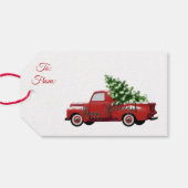 ハッピーホリデー!ヴィンテージレッドトラッククリスマスツリー ギフトタグ (裏面横)