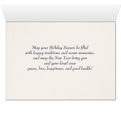 ハッピーホリデー。ヴィンテージ冬のシーンカード (内部横(下))