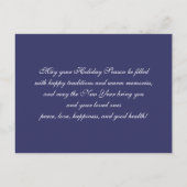 ハッピーホリデー。ヴィンテージ冬のシーンカード シーズンポストカード (裏面)