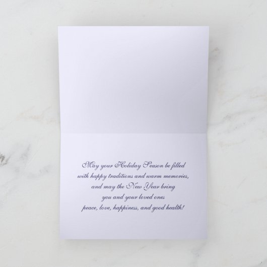 ハッピーホリデー。ヴィンテージ冬のシ絵を描ーン シーズンカード (内部)