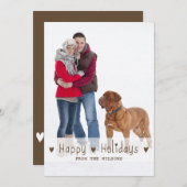 ハッピーホリデー | 休日のフォトカード シーズンカード (正面/裏面)