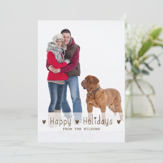 ハッピーホリデー | 休日のフォトカード シーズンカード (スタンド正面)