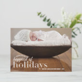 ハッピーホリデー |休日のフォトグリーティング シーズンカード (スタンド正面)