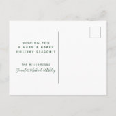 ハッピーホリデー |休日のリース ポストカード (裏面)