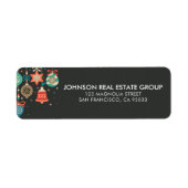 ハッピーホリデー |休日モダンオーナメント ラベル (正面)